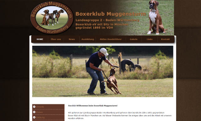 Responsive CMS Webseite für einen Hundeverein