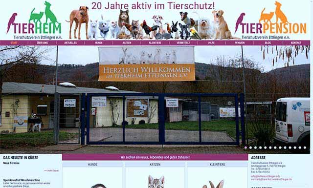 Responsive CMS-Webseite Tierschutzverein Ettlingen