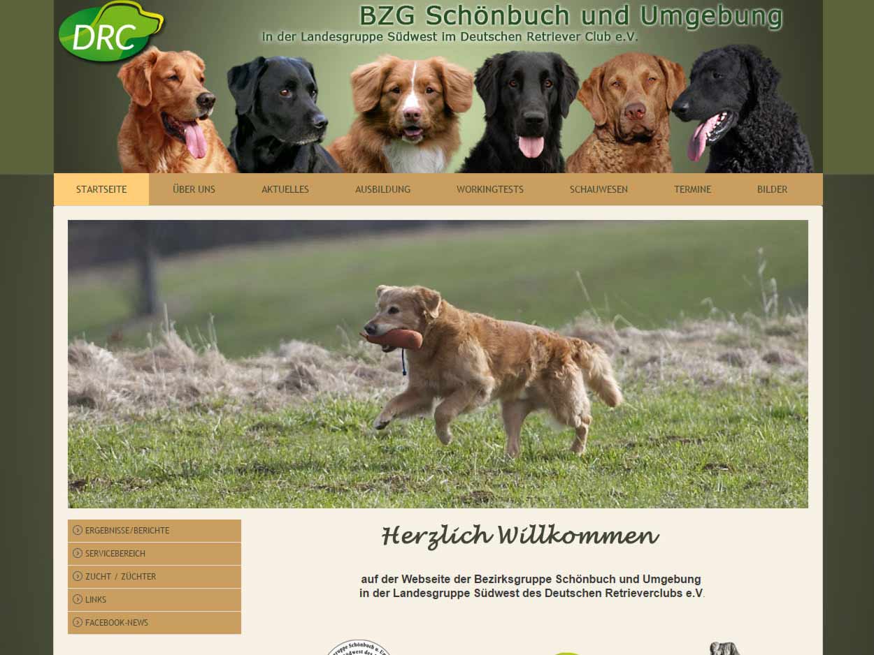 Responsive CMS Webseite für den DRC Hundeverein